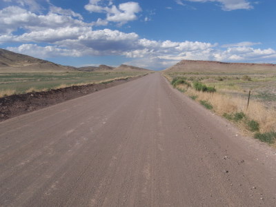 Paralleling a dirt Landing Strip.